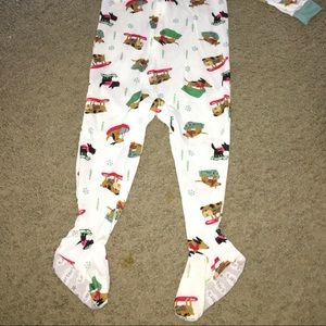 Christmas zip-up Pajamas and Long Sleeved Shirt--- Size 24 months